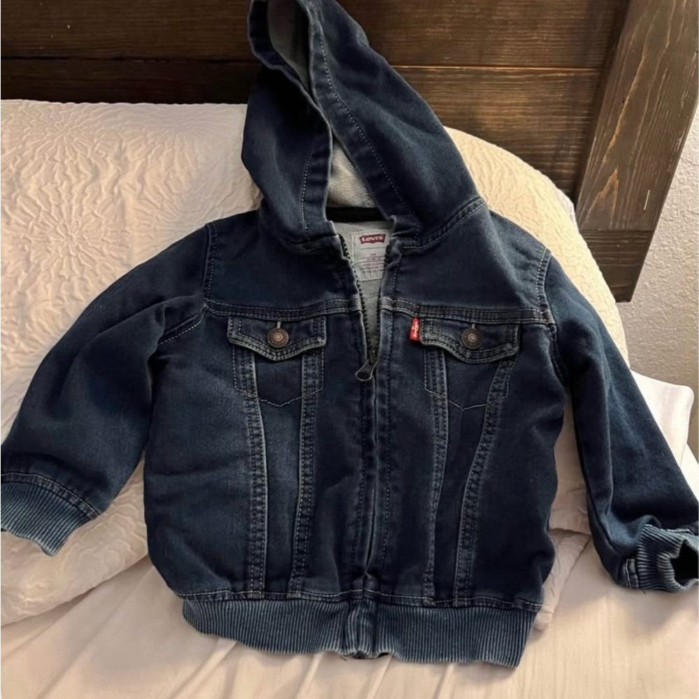 Toddler Levi Denim Hooded Jacket